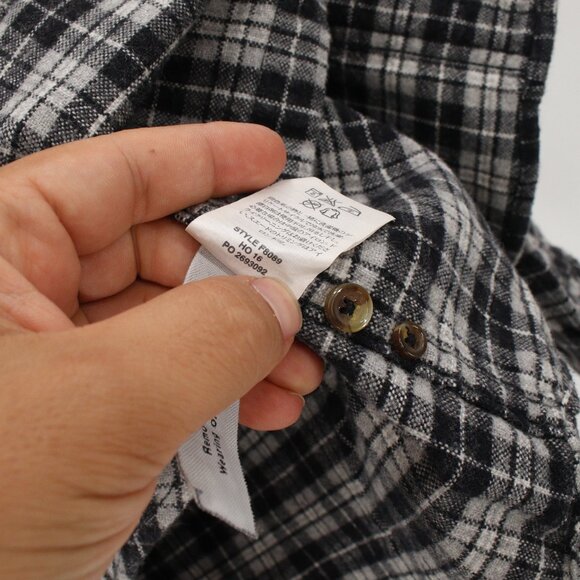 J crew shirt men's large elbow patch plaid long sleeve button down cotton wool - Picture 5 of 10